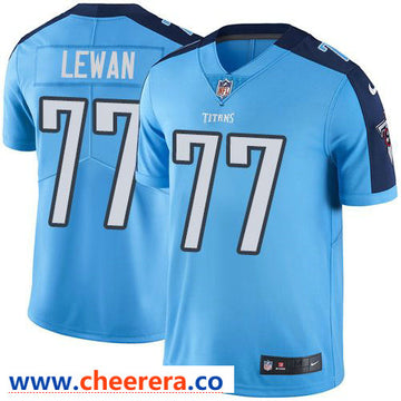 Nike Taylor Lewan Tennessee Titans blue Vapor jersey
