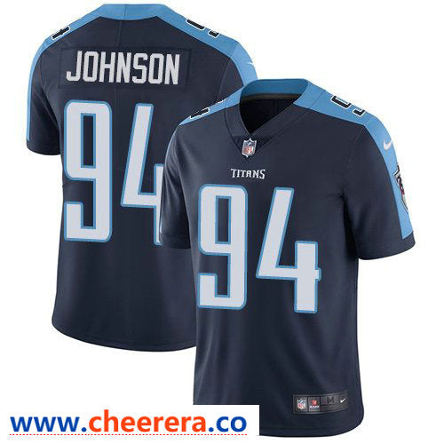 Nike Austin Johnson Tennessee Titans navy Vapor jersey