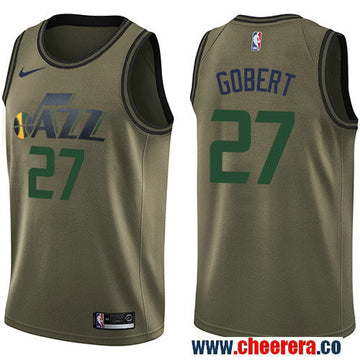 Nike Rudy Gobert Utah Jazz green Salute To Service jersey