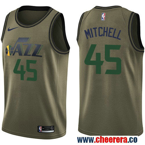 Nike Donovan Mitchell Utah Jazz green Salute To Service jersey