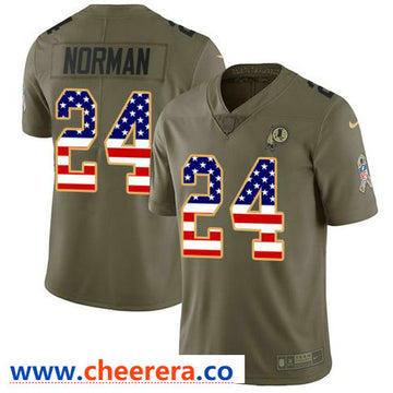 Nike Josh Norman Washington Commanders olive Salute To Service jersey