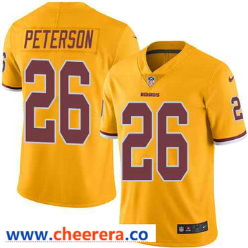Nike Adrian Peterson Washington Commanders gold Color Rush jersey