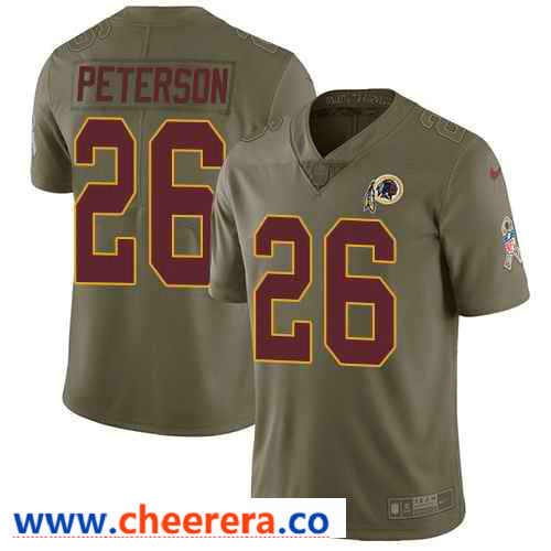 Nike Adrian Peterson Washington Commanders olive Salute To Service jersey