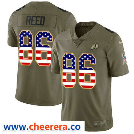 Nike Jordan Reed Washington Commanders olive Salute To Service jersey