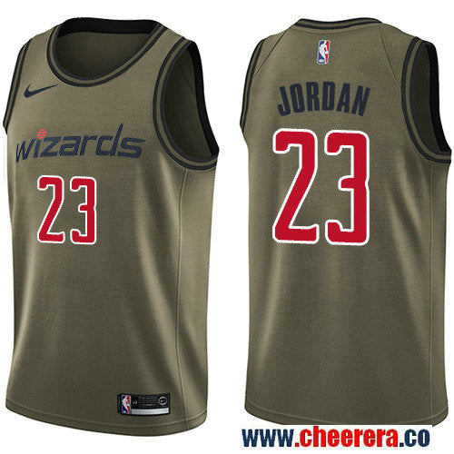 Nike Michael Jordan Washington Wizards green Salute To Service jersey