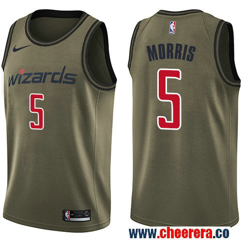 Nike Markieff Morris Washington Wizards green Salute To Service jersey
