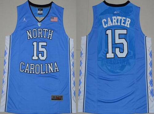 Vince Carter North Carolina Tar Heels blue jersey