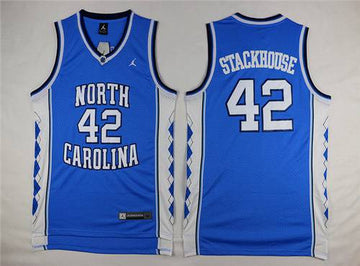 Jerry Stackhouse North Carolina Tar Heels blue jersey