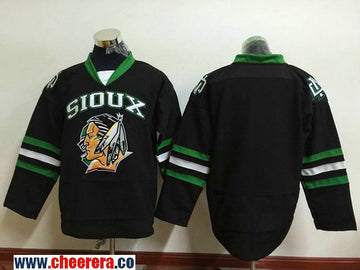 Custom North Dakota Fighting Sioux black jersey