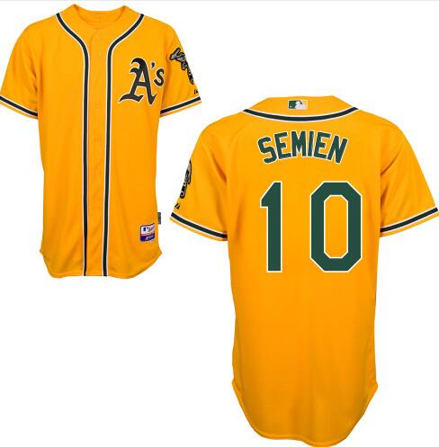 Marcus Semien Oakland Athletics yellow jersey