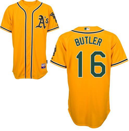 Billy Butler Oakland Athletics yellow jersey