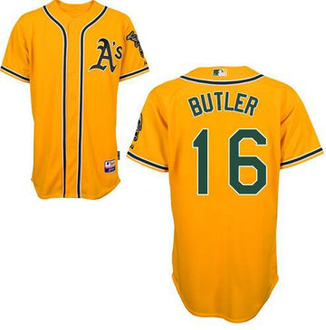 Billy Butler Oakland Athletics yellow jersey