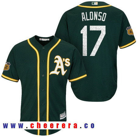 Yonder Alonso Oakland Athletics green jersey