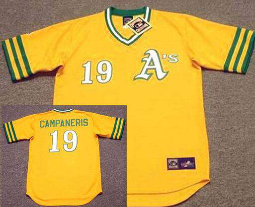Bert Campaneris Oakland Athletics yellow Throwback jersey
