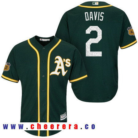 Khris Davis Oakland Athletics green jersey