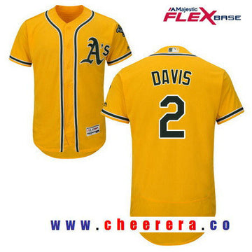 Khris Davis Oakland Athletics yellow Alternate jersey