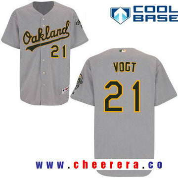 Stephen Vogt Oakland Athletics gray Road jersey
