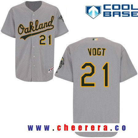 Stephen Vogt Oakland Athletics gray Road jersey