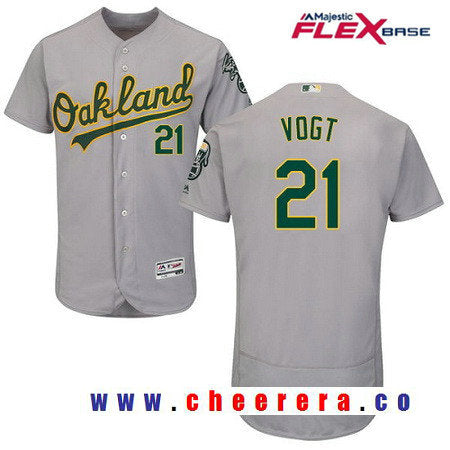 Stephen Vogt Oakland Athletics gray Road jersey