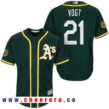 Stephen Vogt Oakland Athletics green jersey