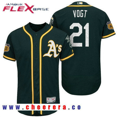 Stephen Vogt Oakland Athletics green jersey
