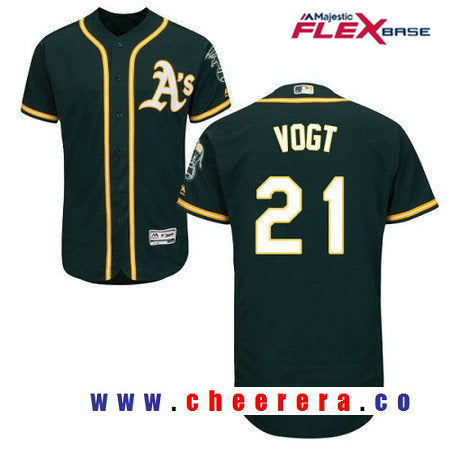 Stephen Vogt Oakland Athletics green Alternate jersey