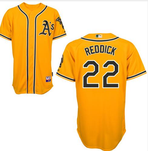 Josh Reddick Oakland Athletics yellow jersey