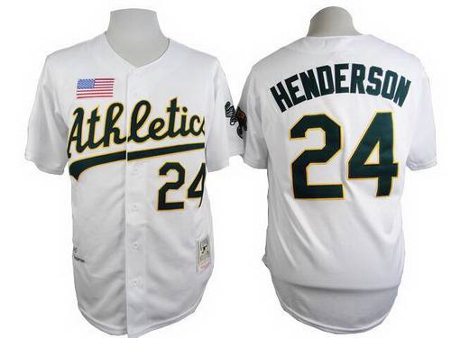 Rickey Henderson Oakland Athletics white jersey