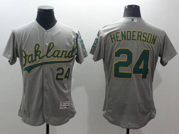 Rickey Henderson Oakland Athletics gray jersey