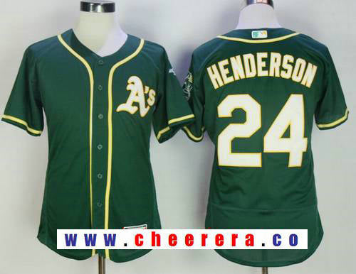 Rickey Henderson Oakland Athletics green jersey