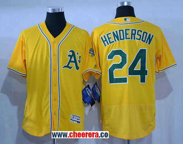Rickey Henderson Oakland Athletics yellow jersey