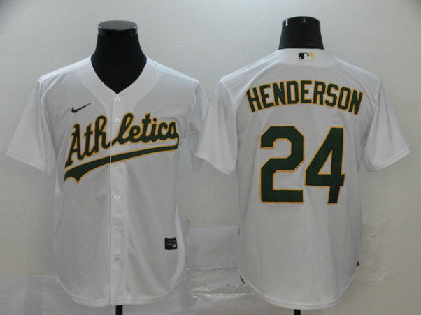 Rickey Henderson Oakland Athletics white jersey