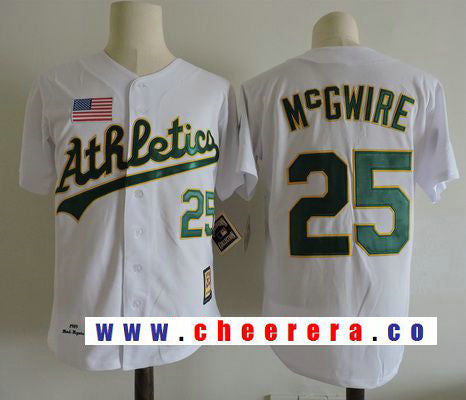 Mark Mcgwire Oakland Athletics white Throwback jersey
