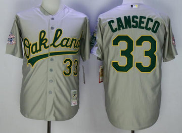 Jose Canseco Oakland Athletics grey Throwback jersey