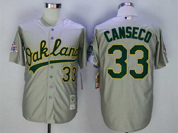 Jose Canseco Oakland Athletics grey Throwback jersey