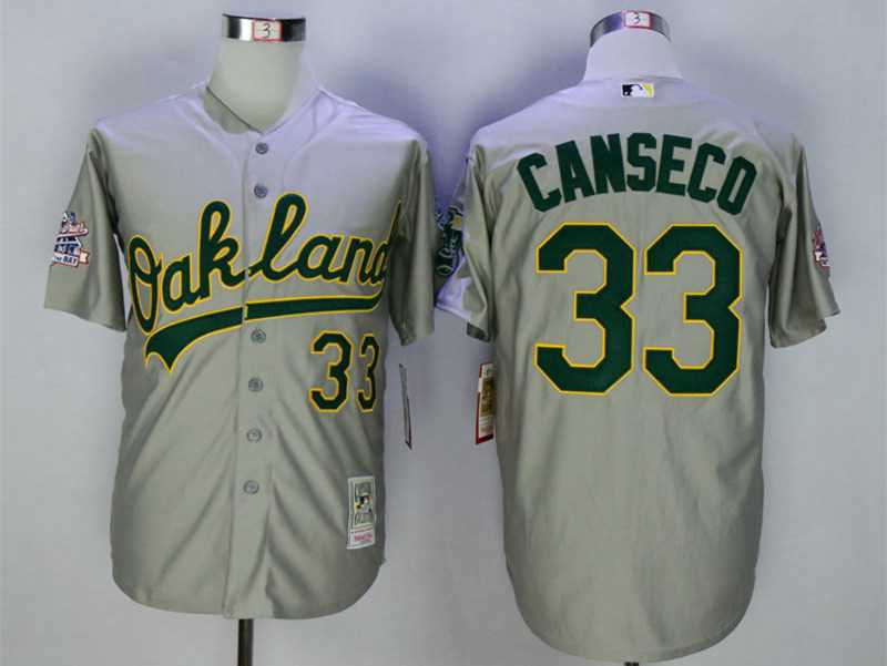 Jose Canseco Oakland Athletics grey Throwback jersey