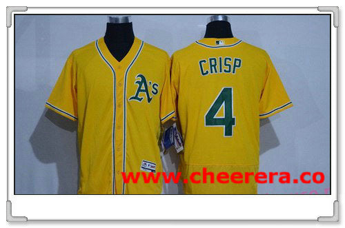 Coco Crisp Oakland Athletics yellow jersey
