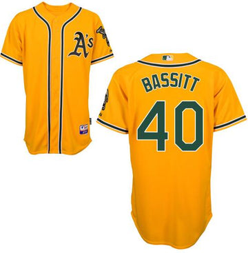 Chris Bassitt Oakland Athletics yellow jersey