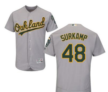 Eric Surkamp Oakland Athletics gray Road jersey