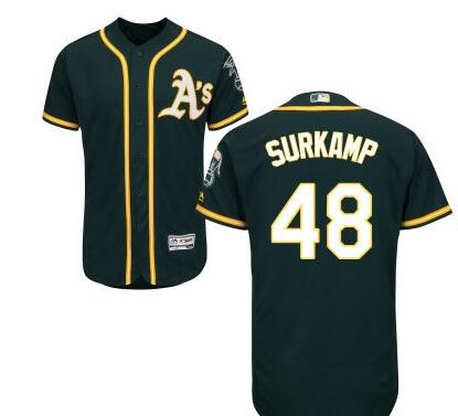 Eric Surkamp Oakland Athletics green jersey