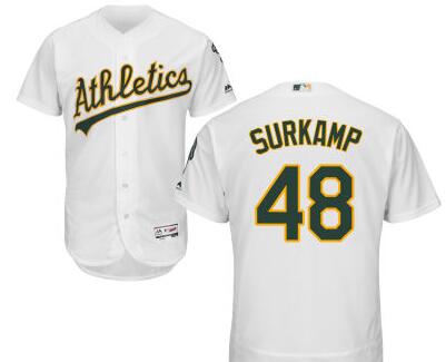 Eric Surkamp Oakland Athletics white Home jersey