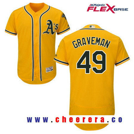 Kendall Graveman Oakland Athletics yellow Alternate jersey