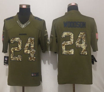 Charles Woodson Las Vegas Raiders green Salute To Service jersey