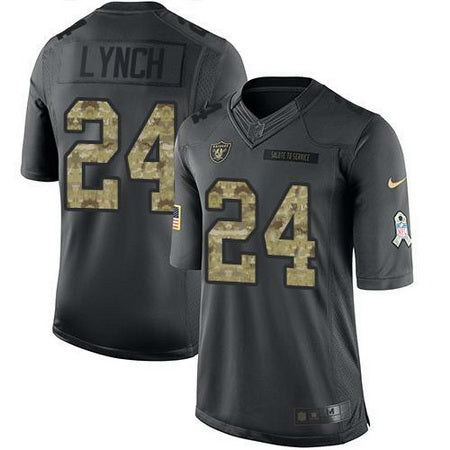 Marshawn Lynch Las Vegas Raiders green Salute To Service jersey