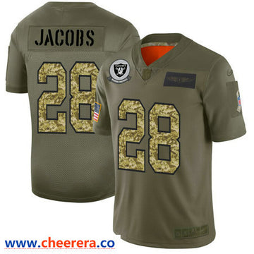 Josh Jacobs Las Vegas Raiders olive Salute To Service jersey