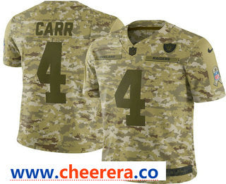 Derek Carr Las Vegas Raiders camo Salute To Service jersey