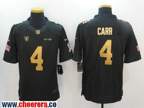 Derek Carr Las Vegas Raiders anthracite Salute To Service jersey