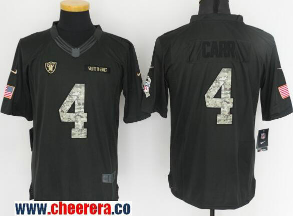 Derek Carr Las Vegas Raiders black Salute To Service jersey
