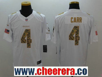 Derek Carr Las Vegas Raiders white Salute To Service jersey
