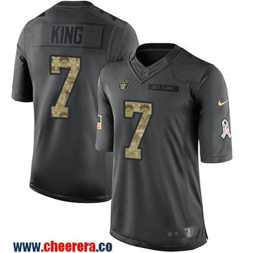 Marquette King Las Vegas Raiders black Salute To Service jersey